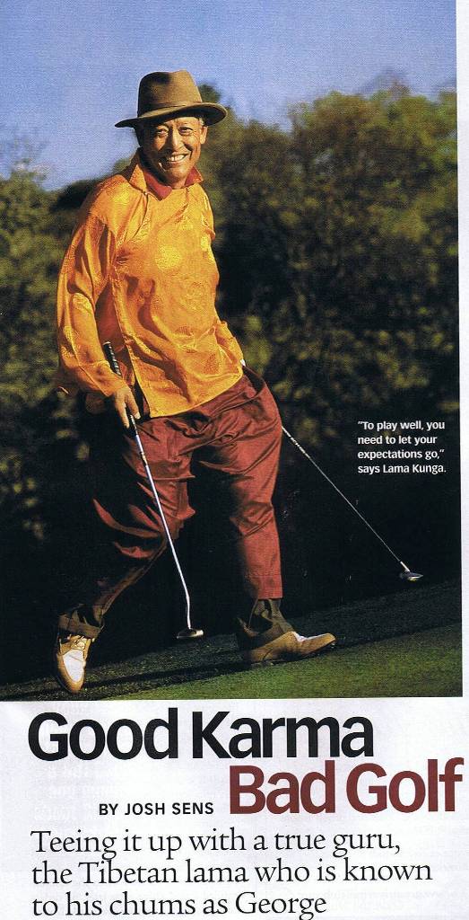 Lama Kunga Rinpoche in Golf magazine-Nov 2002